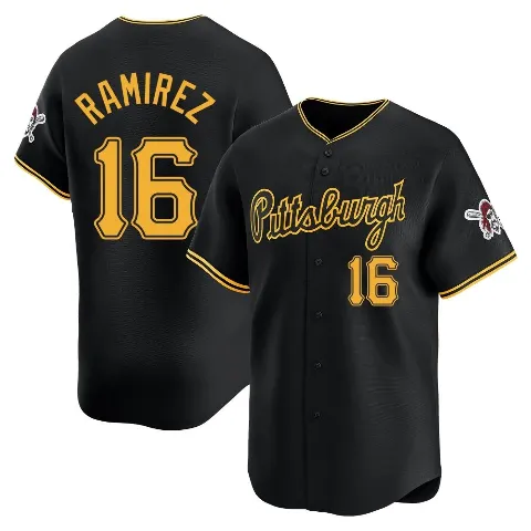 Men's Pittsburgh Pirates ＃16 Aramis Ramirez Black Limited Alternate Jersey