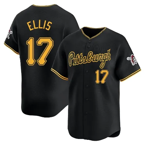 Men's Pittsburgh Pirates ＃17 Dock Ellis Black Limited Alternate Jersey
