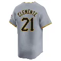 Men's Pittsburgh Pirates ＃21 Roberto Clemente Gray Limited Away Jersey
