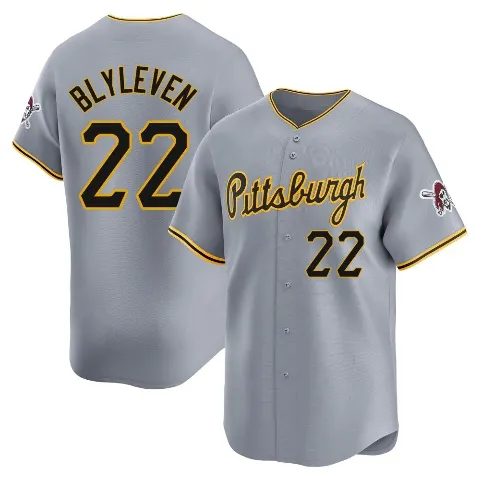 Men's Pittsburgh Pirates ＃22 Bert Blyleven Gray Limited Away Jersey