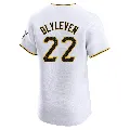 Men's Pittsburgh Pirates ＃22 Bert Blyleven White Elite Home Jersey