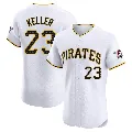 Men's Pittsburgh Pirates ＃23 Mitch Keller White Elite Home Jersey