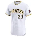 Men's Pittsburgh Pirates ＃23 Mitch Keller White Elite Home Jersey
