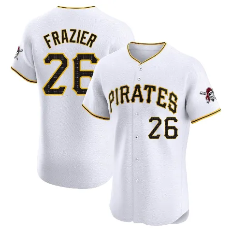 Men's Pittsburgh Pirates ＃26 Adam Frazier White Elite Home Jersey