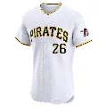 Men's Pittsburgh Pirates ＃26 Josh VanMeter White Elite Home Jersey