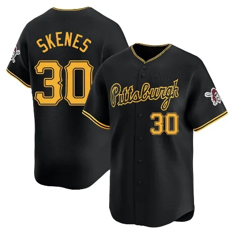 Men's Pittsburgh Pirates ＃30 Paul Skenes Black Limited Alternate Jersey
