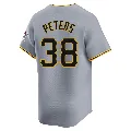 Men's Pittsburgh Pirates ＃38 Dillon Peters Gray Limited Away Jersey