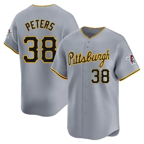 Men's Pittsburgh Pirates ＃38 Dillon Peters Gray Limited Away Jersey