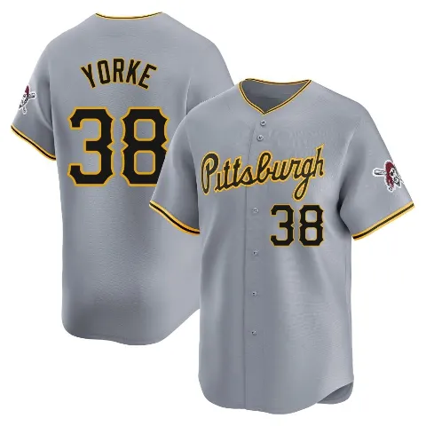 Men's Pittsburgh Pirates ＃38 Nick Yorke Gray Limited Away Jersey