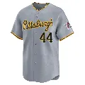Men's Pittsburgh Pirates ＃44 Peter Strzelecki Gray Limited Away Jersey