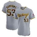 Men's Pittsburgh Pirates ＃53 Mike Burrows Gray Elite Road Jersey
