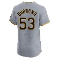 Men's Pittsburgh Pirates ＃53 Mike Burrows Gray Elite Road Jersey