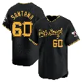 Men's Pittsburgh Pirates ＃60 Dennis Santana Black Limited Alternate Jersey