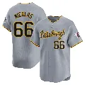 Men's Pittsburgh Pirates ＃66 Kyle Nicolas Gray Limited Away Jersey