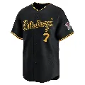 Men's Pittsburgh Pirates ＃7 Kenny Lofton Black Limited Alternate Jersey