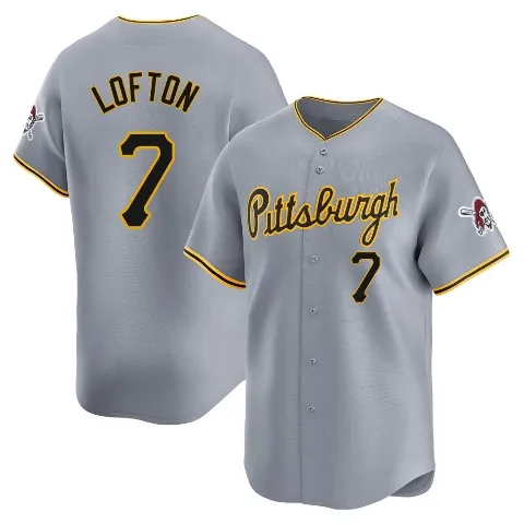 Men's Pittsburgh Pirates ＃7 Kenny Lofton Gray Limited Away Jersey