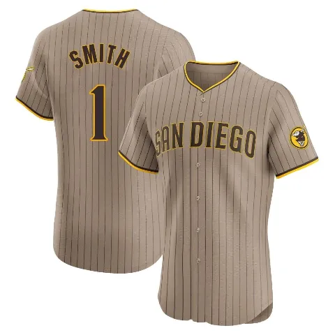 Men's San Diego Padres ＃1 Ozzie Smith Brown Elite Alternate Jersey