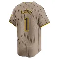 Men's San Diego Padres ＃1 Ozzie Smith Limited Tan Alternate Jersey