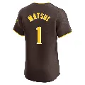 Men's San Diego Padres ＃1 Yuki Matsui Brown Elite Road Vapor Premier Jersey