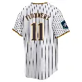 Men's San Diego Padres ＃11 Tim Flannery White Replica 2024 World Tour Seoul Series Home Jersey