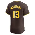 Men's San Diego Padres ＃13 Manny Machado Brown Elite Road Vapor Premier Jersey