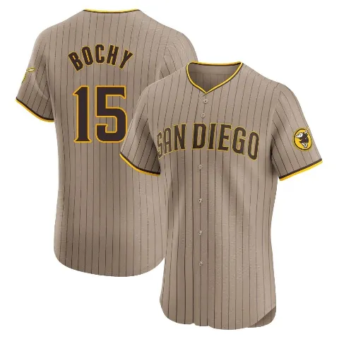 Men's San Diego Padres ＃15 Bruce Bochy Brown Elite Alternate Jersey