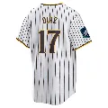 Men's San Diego Padres ＃17 Elias Diaz White Replica 2024 World Tour Seoul Series Home Jersey