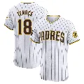 Men's San Diego Padres ＃18 Gene Tenace White Elite Home Patch Jersey