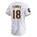 Men's San Diego Padres ＃18 Gene Tenace White Elite Home Patch Jersey