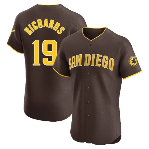 Men's San Diego Padres ＃19 Gene Richards Brown Elite Road Vapor Premier Jersey