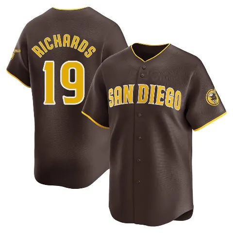 Men's San Diego Padres ＃19 Gene Richards Brown Limited Away Jersey