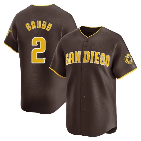 Men's San Diego Padres ＃2 Johnny Grubb Brown Limited Away Jersey