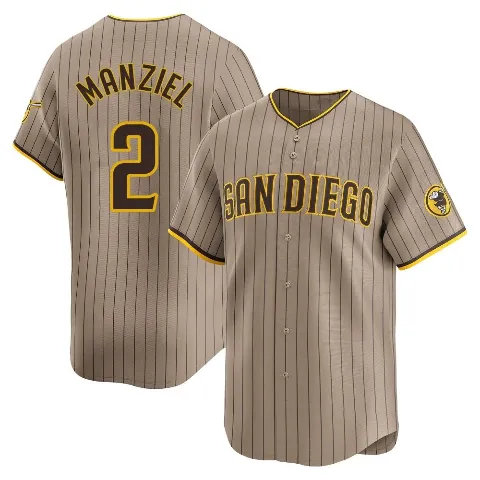 Men's San Diego Padres ＃2 Johnny Manziel Limited Tan Alternate Jersey