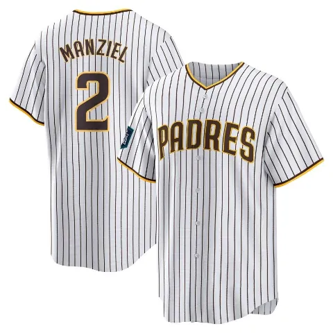 Men's San Diego Padres ＃2 Johnny Manziel White Replica 2024 World Tour Seoul Series Home Jersey