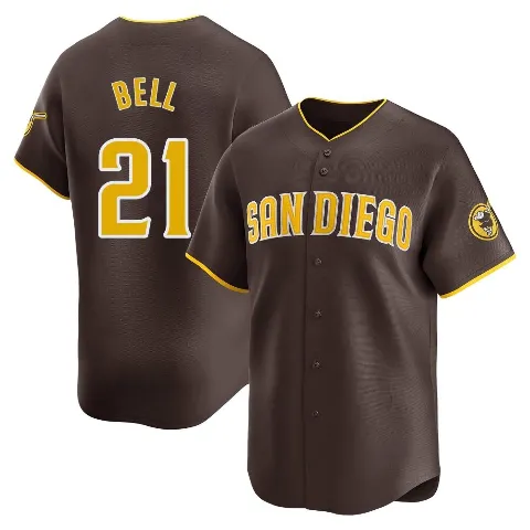Men's San Diego Padres ＃21 Heath Bell Brown Limited Away Jersey