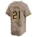 Men's San Diego Padres ＃21 Heath Bell Limited Tan Alternate Jersey