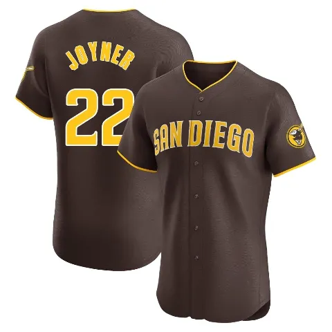 Men's San Diego Padres ＃22 Wally Joyner Brown Elite Road Vapor Premier Jersey