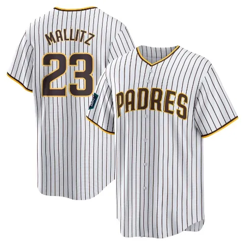 Men's San Diego Padres ＃23 Josh Mallitz White Replica 2024 World Tour Seoul Series Home Jersey