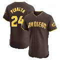 Men's San Diego Padres ＃24 David Peralta Brown Elite Road Vapor Premier Jersey