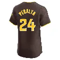 Men's San Diego Padres ＃24 David Peralta Brown Elite Road Vapor Premier Jersey