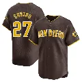 Men's San Diego Padres ＃27 Manuel Castro Brown Limited Away Jersey
