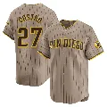 Men's San Diego Padres ＃27 Manuel Castro Limited Tan Alternate Jersey