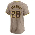 Men's San Diego Padres ＃28 Brandon Lockridge Brown Elite Alternate Jersey