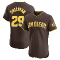 Men's San Diego Padres ＃29 Brett Sullivan Brown Elite Road Vapor Premier Jersey