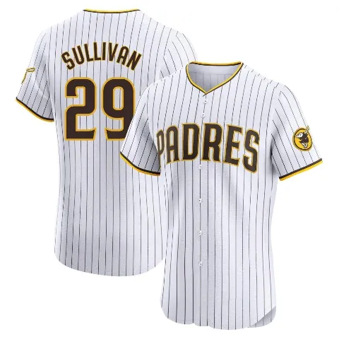 Men's San Diego Padres ＃29 Brett Sullivan White Elite Home Jersey