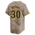 Men's San Diego Padres ＃30 Greg Maddux Limited Tan Alternate Jersey