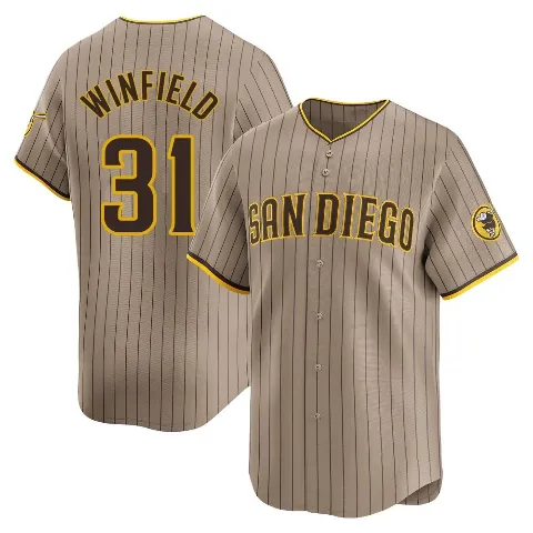 Men's San Diego Padres ＃31 Dave Winfield Limited Tan Alternate Jersey