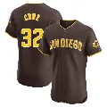 Men's San Diego Padres ＃32 Nelson Cruz Brown Elite Road Vapor Premier Jersey