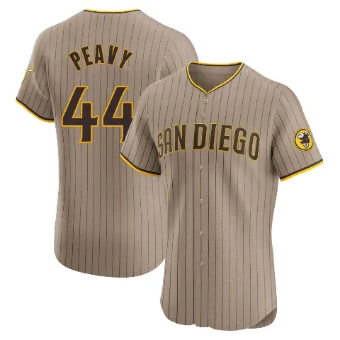 Men's San Diego Padres ＃44 Jake Peavy Brown Elite Alternate Jersey
