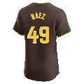 Men's San Diego Padres ＃49 Michel Baez Brown Elite Road Vapor Premier Jersey